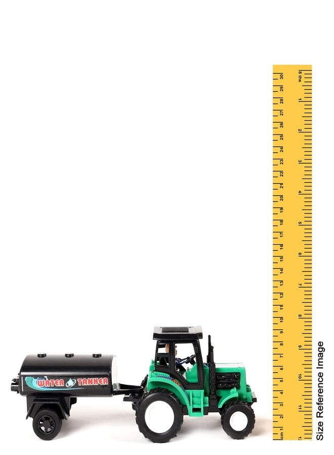 Shinsei Tractor Water Tanker Maintenance Free Pullback Spring Action Race Toy Gift for Boys 3+ Years. Strong ABS Plastic, NO Sharp Edges, BIS Certified. Pack of 1, Color Green - Image 3